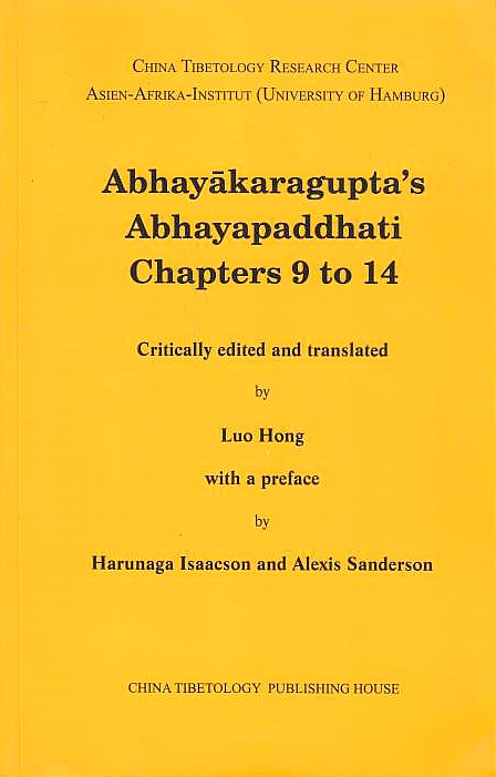 Abhayakaragupta's Abhyapaddhati Chapters 9 to 14.  critically edited & translated