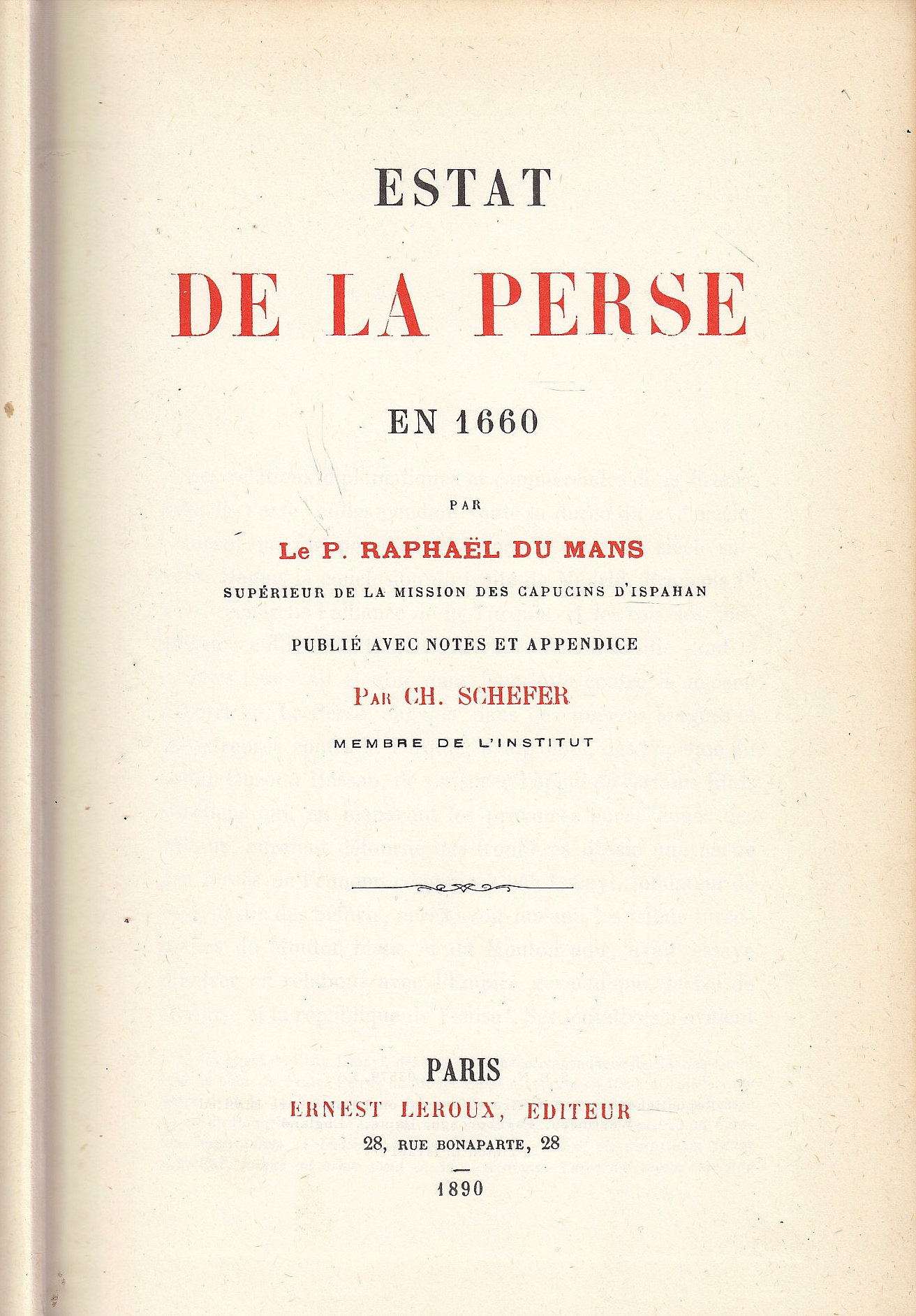 Estat de la Perse en 1660.