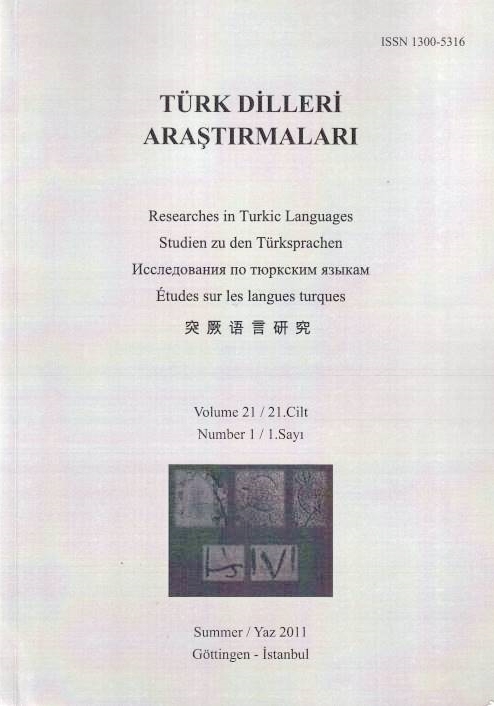 Türk Dilleri Araştımaları / Researches in Turkic Languages/ Studien zu den Türksprachen/и,