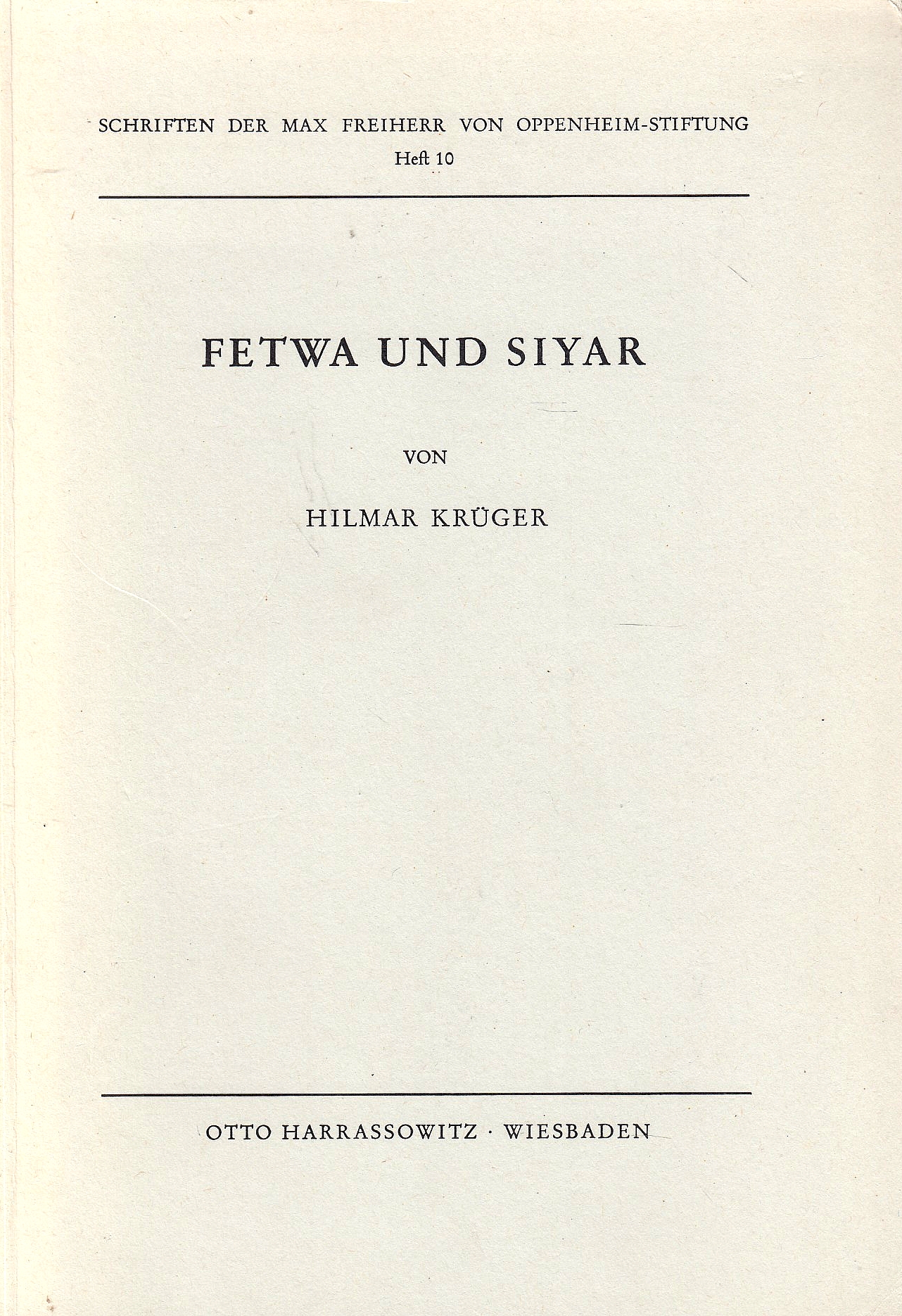 Fetwa und Siyar :