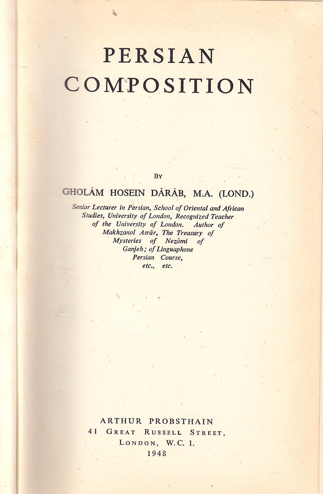 Persian Composition.